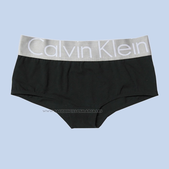 Boxer Calvin Klein Mujer Steel Blateado Blanco Negro